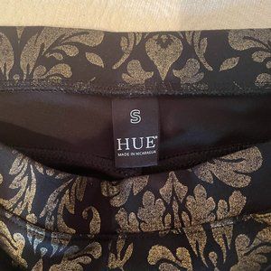 Hue Floral Damask Leggings Size Medium